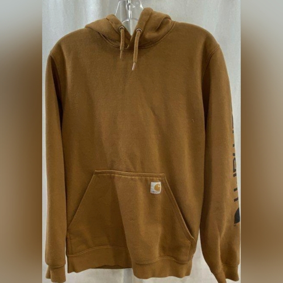 Carhartt Men's Midweight Sleeve Logo Hooded Sweatshirt Size S MSRP $59.99 - Picture 2 of 5